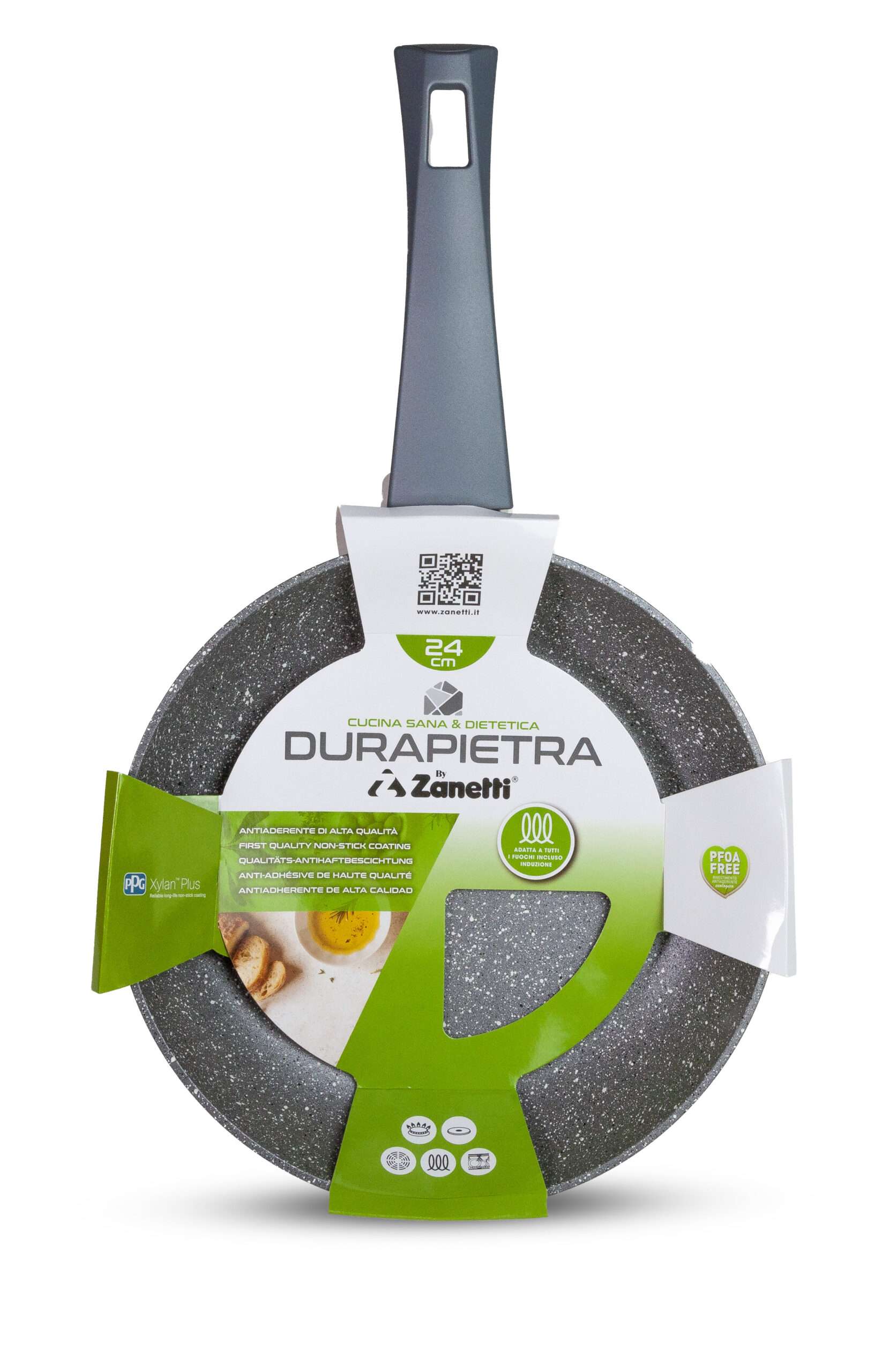 Padella antiaderente forgiata induzione con manico soft touch